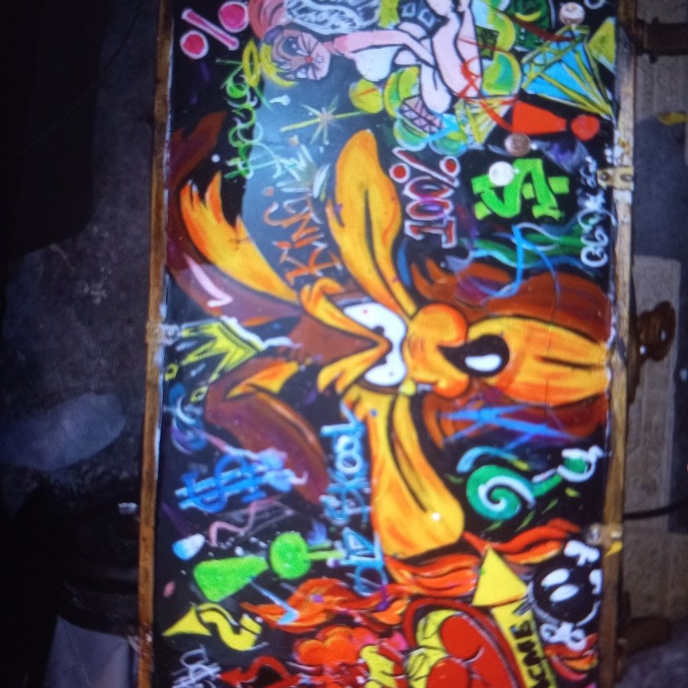 vintage foot locker hand painted